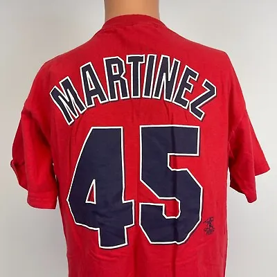 Majestic Pedro Martinez Boston Red Sox Jersey T Shirt Vtg 2000s MLB Baseball M • $24.49