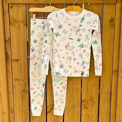 Hanna Andersson Tropical Print Organic Cotton Pajamas Girls’ Size 8 • $16