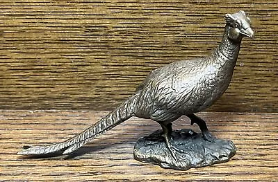 Vintage Bronze Brass Wild Pheasant Figurine Sculpture Statue Art Hunting Hunter • $12.99