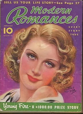 JAN 1936  Modern Romance  Pulp Magazine -Christy Cover-  (Fine+) WH • $34.50