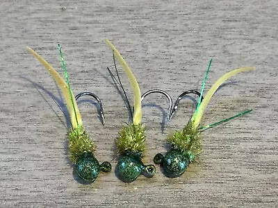 3 Hand Tied 1/16 1/32 Or 1/64 Oz Chubby Wedgie Jigs (Crappie Panfish Walleye) • $7.50