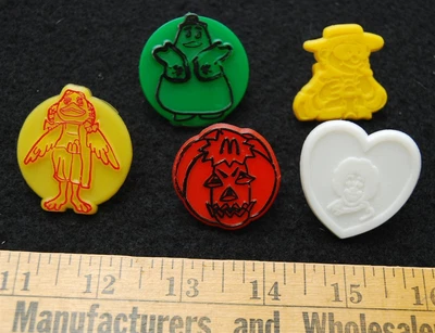 $17 • Buy [ 1970s - 1980s McDONALD'S Lot Of 5 RINGS - Uncle O'Grimacey, Hamburglar, Etc. ]