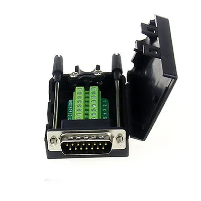D-SUB VGA Male Female 2Row 15Pin DB15 Plug To Terminal Breakout Board Connectors • £4.56