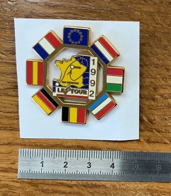 £5 • Buy Official 1992 Le Tour De France EU Large Metal Pin Badge