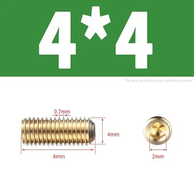 Brass Grub Screw M2 M2.5 M3 M4 M5 M6 M8 M10 M12 Point Cup Hex Socket Set Screws • £1.43