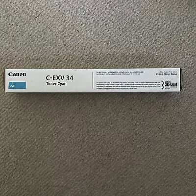 GENUINE CANON C-EXV 34 CYAN Toner Cartridge IMAGE RUNNER IRC2020 IRC2030 IRC2220 • £0.99