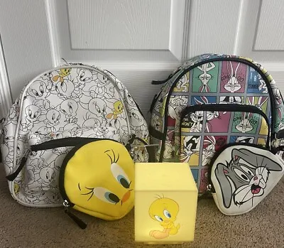 TWEETY BIRD BUGS BUNNY Looney Tunes Mini Backpacks & TWEETY Light **READ • $13