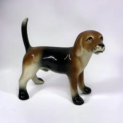 Spaniel Dog Figurine Vtg Brown White Black Puppy Home Shelf Decor Figure Animal • $13