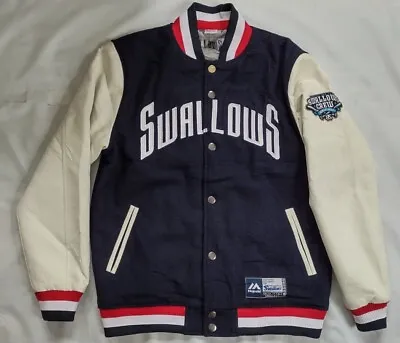 Majestic Tokyo Yakult Swallows Wool Blend  With Leather Sleeves Jacket Size M • $299.99
