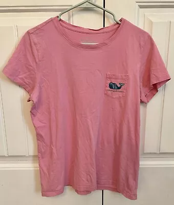 Vineyard Vines Women's Pink T Shirt Size L Whale Logo Short Sleeve T-shirt • $24