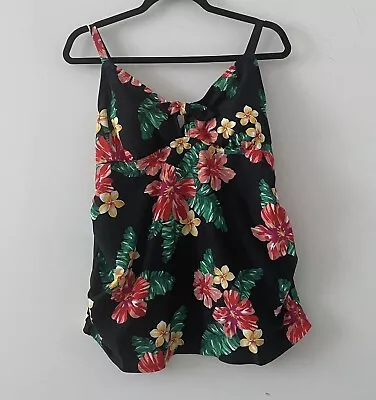 Isabel Maternity By Ingrid & Isabel Tropical Foral Tankini Swim Top Size L • £14.25