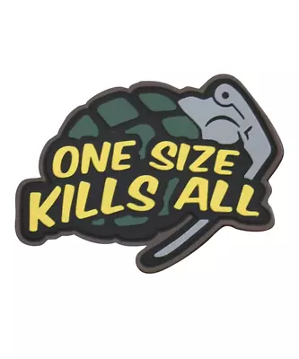 One Size Kills All Patch Tactical Morale Hook & Loop Military Airsoft Batch • £2.99