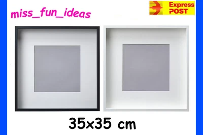 $39.99 • Buy IKEA SANNAHED Black White Fiberboard Picture Photo Frame 35x35cm Poster Print