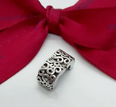 $23.50 • Buy As New Authentic Pandora Sterling Silver Serpentine S Clip Charm 790338 Retired◇