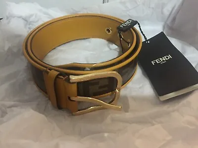 Fendi Ventrificato Belt Yellow 80cm 31-32in New Mens • $319