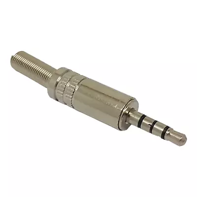 £1.59 • Buy 3.5mm 4 Pole Jack Plug For Audio Metal Rewireable Adapter Connector Soldering 