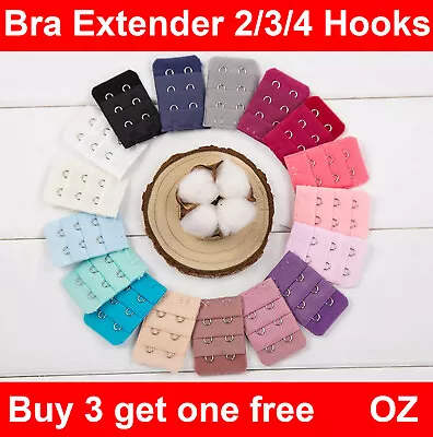 Clip On Bra Extender Extension 2 3 4Hooks Ladies Plus Size Maternity Strap • $1.99