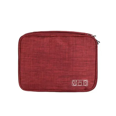 Travel Bag Cable Organiser Bag Charger Wires Digital Gadget - Red • £7.99
