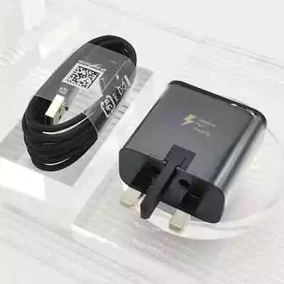 UK Plug Fast Charging USB Wall Charger Mains Plug Adapter For Samsung Phones • £2.79