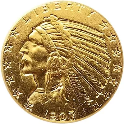 Liberty Indian Head Eagle Gold Coin 5 Dollars USA Souvenir Collection 1907 Hobo • $35