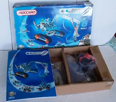 Meccano Multi-models 15 Models Set 6515 With Cable Control  Checked & Complete • £12