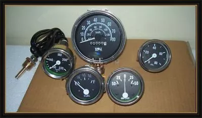 $53.19 • Buy Willys Speedometer Temperature Oil Fuel Ampere Gauges For MB Jeep Ford GPW