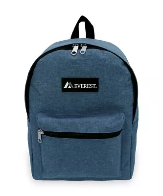 Everest Basic Denim Backpack Dark Navy • $19.99