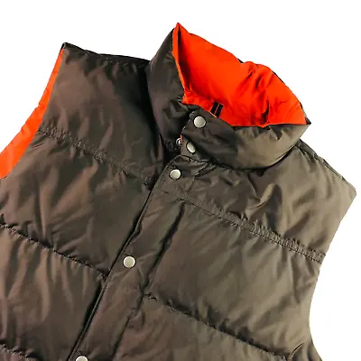 J. Crew Men's Down Fill Polyester Packable Puffer Vest Brown • Size Large • $22.56