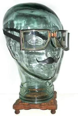 Antique WWII Cesco Goggles Safety Glasses Vtg Old Steampunk Dieselpunk Mad Max • $79.99