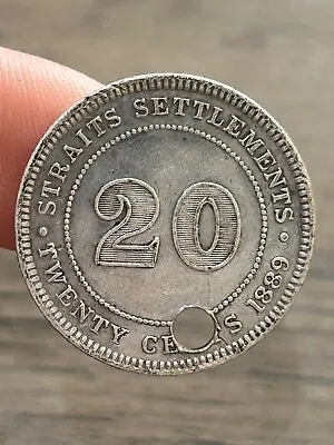 £0.99 • Buy 1889 20 Cents Straits Settlements Malaysia Silver .800 Lot 159