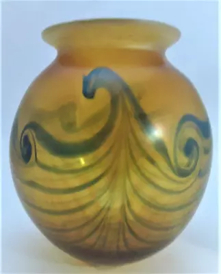 Carl Radke Phoenix Studio Favrile Art Glass Vase 5 H. Pristine! • $127