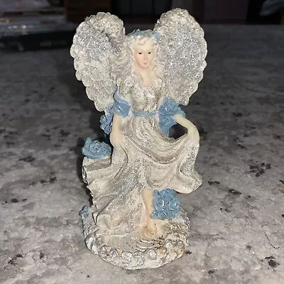 K's  Collection Heavenly Angels Porcelain Figurine  Vintage. Blue Roses • $12