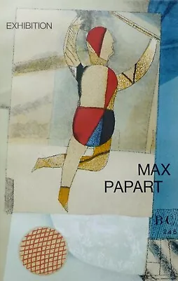 MAX PAPART VINTAGE LITHOGRAPH EXHIBITION POSTER TRAPEZE ARTIST 1980 Cubism  • $29.50