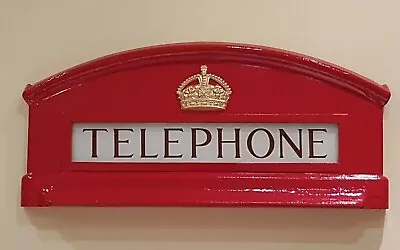 Cast Of The Top Front Of K6 Red Telephone Box  Booth Kiosk Crown Full Size • £145