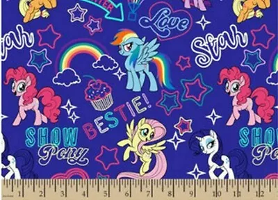 Tina Scrap 9 X21  My Little Pony Horse Star Cupcake Rainbow Love Heart Hasbro • $1.99