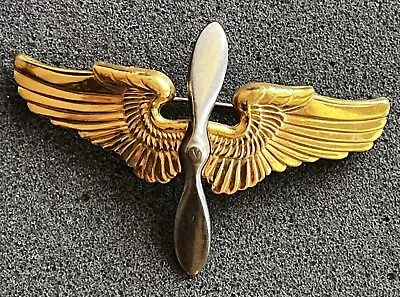 WWII WW2 Era Aviation Cadet Wings Propeller Collar Insignia Military Wing Pin • $22