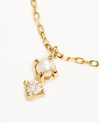 BY CHARLOTTE - 14k Solid Gold Light Of The Moon Diamond Necklace - Brand New • $279