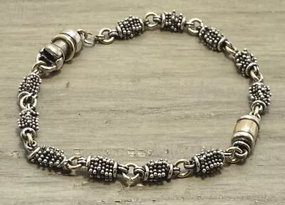 Women's Michael Dawkins Sterling & 14K Beaded 6MM Wide Bracelet 7.5  • $100