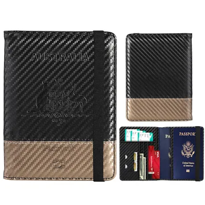$10.19 • Buy Leather Passport Holder Case Blocking RFID Multi-function Card Slot Cover 