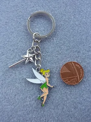 £3.99 • Buy Tinkerbell Keyring Fairy Wand Keychain Enamel Bag Charm Birthday Gift # 169
