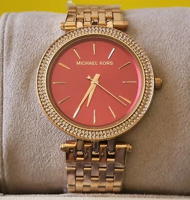 Michael Kors Rose Gold Tone Women's Darci Stainless Steel Watch MK3378 • $119.99