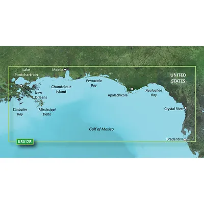 Garmin BlueChart G3 Vision VUS012R Tampa - New Orleans Gulf Of Mexico MicroSD/SD • $310