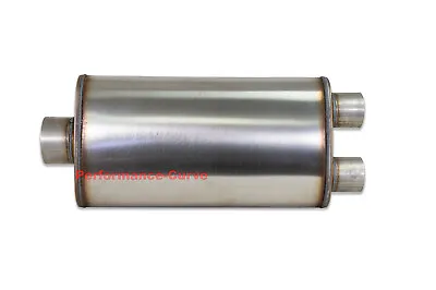 FLOW II Stainless Steel Performance Muffler - 4  In / Dual 3  Out - 58594 • $86.95