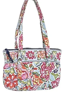 Vera Bradley Hope Garden Floral Quilted Double Handle Purse Bag Tote Retired 9 H • $21.90