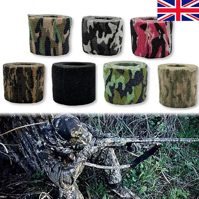 Army Hunting Camouflage Camo Tape Wrap Hunting Gun Sniper Self Adhesive  UK  • £3.59