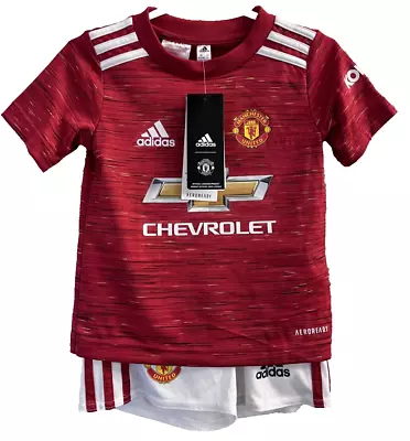 Adidas Manchester United Home Mini Kit 2020/2021 Age 18-24 Months REF CB332= • $26.51