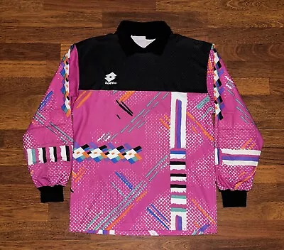 LOTTO Goalie Shirt Jersey Sz. M Colorful SOCCER Textured Men's Vintage 90s Italy • $59.99