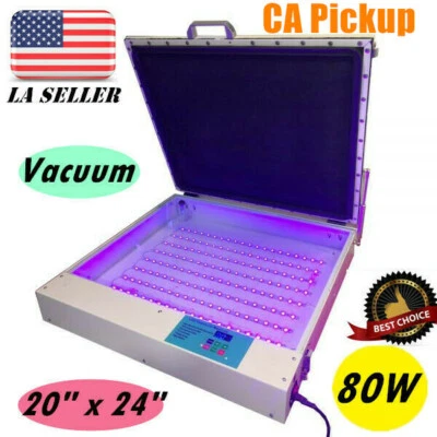 $588.60 • Buy Pick-Up 110V 20in X 24in Vacuum LED UV Exposure Unit 80W Precise Screen Printing