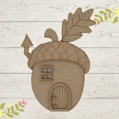 MDF Wooden Fairy Door Craft Kit Blank Ready To Decorate KIT ACORN • £5.95