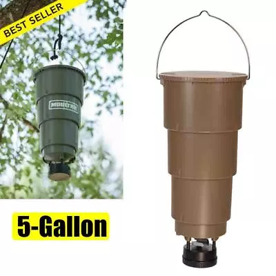 5 Gal Hanging Bucket Deer Feeder W/ Adjustable Timer Hunting All-In-One MFG13074 • $89.66